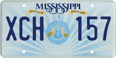 MS license plate XCH157