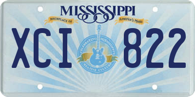 MS license plate XCI822