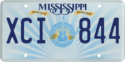 MS license plate XCI844