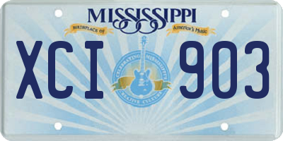 MS license plate XCI903