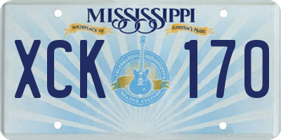 MS license plate XCK170