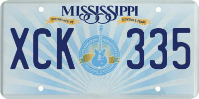 MS license plate XCK335