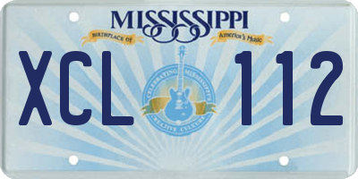 MS license plate XCL112