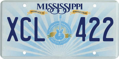 MS license plate XCL422