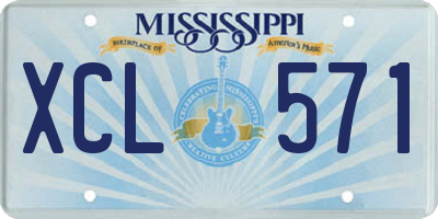 MS license plate XCL571
