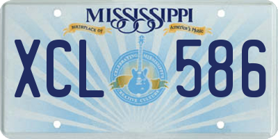 MS license plate XCL586