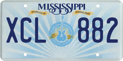 MS license plate XCL882