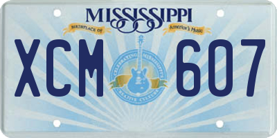 MS license plate XCM607