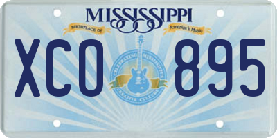 MS license plate XCO895