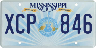 MS license plate XCP846