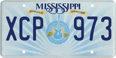MS license plate XCP973