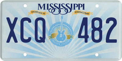 MS license plate XCQ482