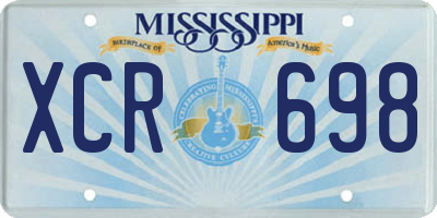 MS license plate XCR698