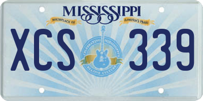 MS license plate XCS339