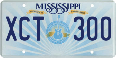 MS license plate XCT300