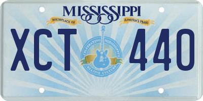 MS license plate XCT440