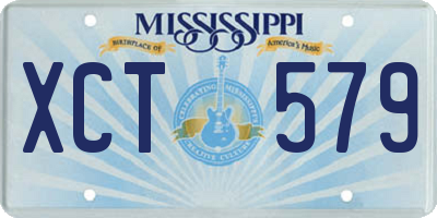 MS license plate XCT579