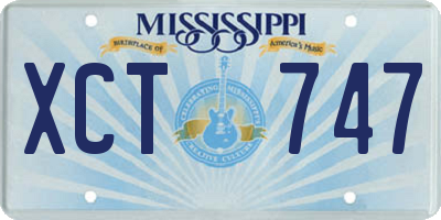 MS license plate XCT747