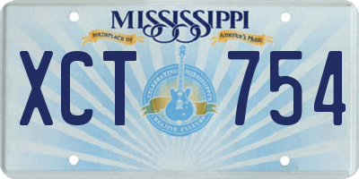 MS license plate XCT754
