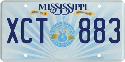 MS license plate XCT883