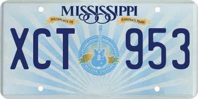 MS license plate XCT953