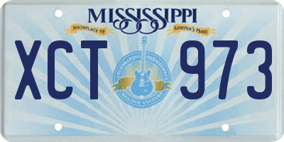 MS license plate XCT973