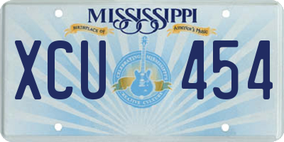 MS license plate XCU454