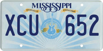 MS license plate XCU652