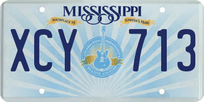 MS license plate XCY713
