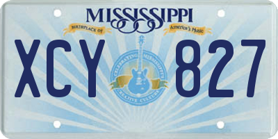 MS license plate XCY827