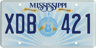 MS license plate XDB421