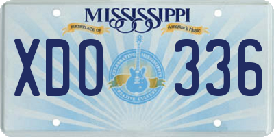 MS license plate XDO336