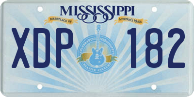 MS license plate XDP182