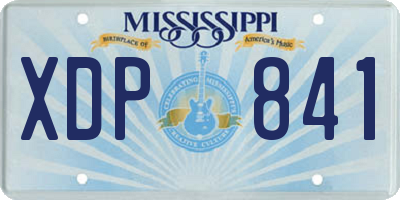 MS license plate XDP841