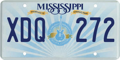 MS license plate XDQ272