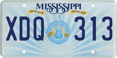 MS license plate XDQ313