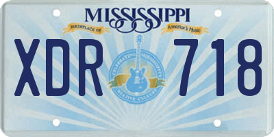 MS license plate XDR718
