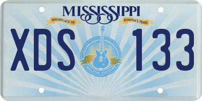 MS license plate XDS133