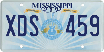 MS license plate XDS459