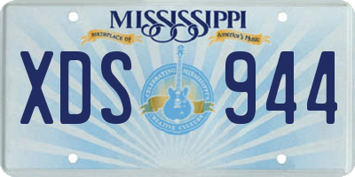 MS license plate XDS944