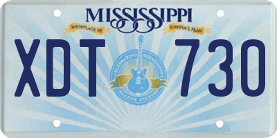 MS license plate XDT730