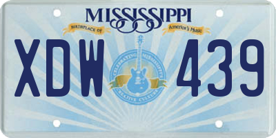 MS license plate XDW439
