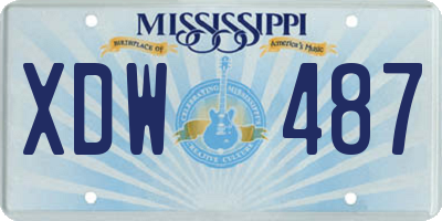 MS license plate XDW487