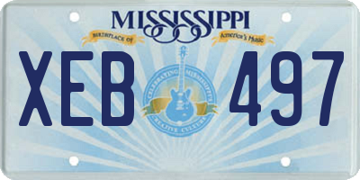MS license plate XEB497