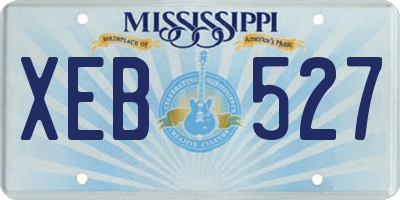 MS license plate XEB527