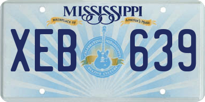 MS license plate XEB639
