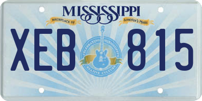 MS license plate XEB815
