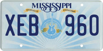 MS license plate XEB960