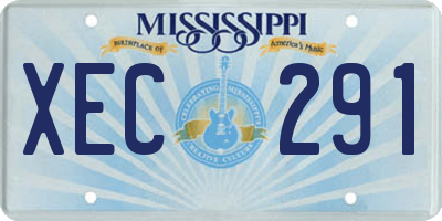 MS license plate XEC291