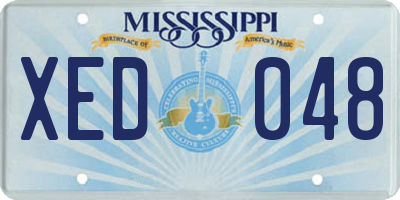 MS license plate XED048